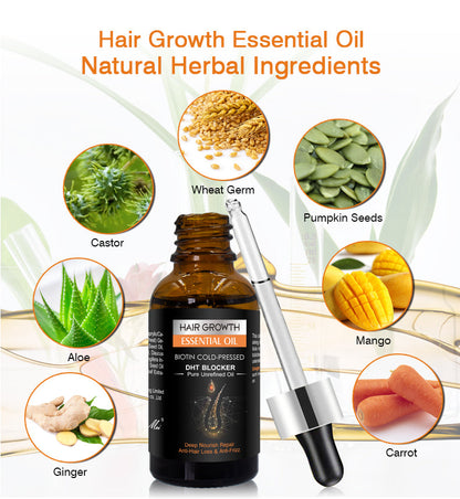 Ginger Hair Care Growth Serum Deep Nourish Repair Prevent Thinning Hair Dry Frizzy Essence Anti Hair Loss Essential Oil